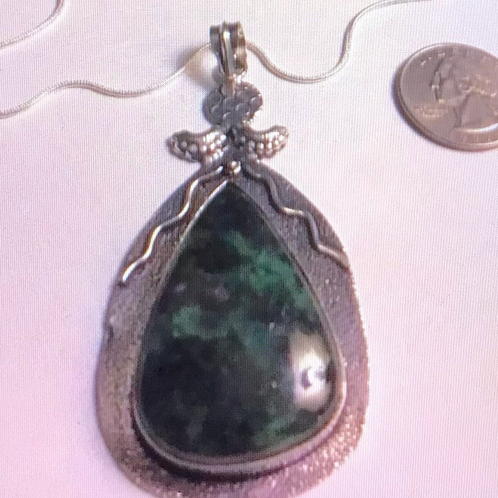 Ruby Zoisite 925 Sterling Silver Necklace